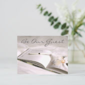 Guestbook Kaart Bewaar de datum (2), Wees onze gas (Staand voorkant)