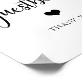 GUESTBOOK-logo voor elegant zwart-wit Poster (Hoek)