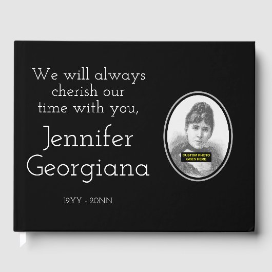 Guestbook met Gepersonaliseerd herinneringen Gastenboek (Voorkant)