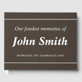 Guestbook met oogleden en gewone condoleances gastenboek (Voorkant)