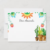 Guestbook Mexicaanse Fiesta Time Capsule Note Card Notitiekaartje (Voorkant)