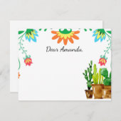 Guestbook Mexicaanse Fiesta Time Capsule Note Card Notitiekaartje (Voorkant / Achterkant)