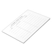 Guestbook Notitieblok voor Art Craft Show Exhibit (Schuin)