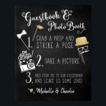 Guestbook Photo Booth Chalkboard Poster<br><div class="desc">Weddenschap Guestbook Foto Booth Chalkboard</div>