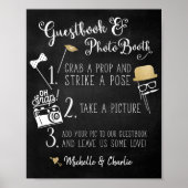 Guestbook Photo Booth Chalkboard Poster (Voorkant)