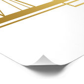 Guestbook poster, geweldig Gatsby, wit, goud Poster (Hoek)