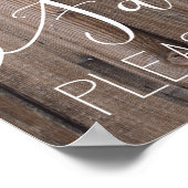 Guestbook Print voor bijtend houten bruiloft (Hoek)