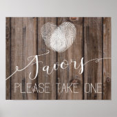 Guestbook Print voor bijtend houten bruiloft (Voorkant)