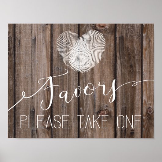 Guestbook Print voor bijtend houten bruiloft (Voorkant)