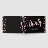 Guestbook Roos Gold Black Dertigday Glitter Gastenboek (Volledig)