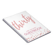 Guestbook Roos Gold Derty Birthday Glitter Notitieboek (Rechterzijde)