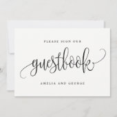 Guestbook Sign - Lovely Calligraphy Kaart (Voorkant)