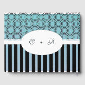 Guestbook tegen Blauwgroen en blauwe bruiloft Gastenboek (Achterkant)