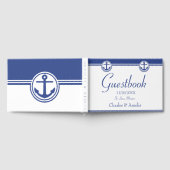 Guestbook van Navy Blue Nautical Anchor Wedding Da Gastenboek (Volledig)