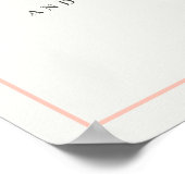 Guestbook voor Coral and Cream Wedding Poster (Hoek)