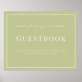 Guestbook voor Coral and Cream Wedding Poster