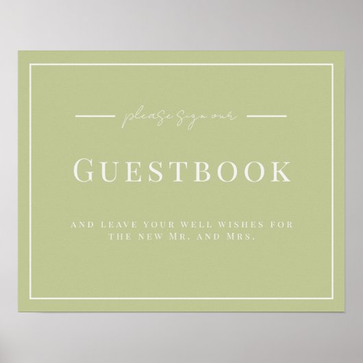 Guestbook voor Coral and Cream Wedding Poster (Voorkant)