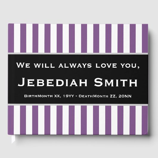 Guestbook voor elegante en elementaire herinnering gastenboek (Voorkant)