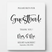 Guestbook Weddenschap Tabletop Plaque Fotoplaat (Voorkant)