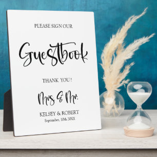 Guestbook Weddenschap Tabletop Plaque Fotoplaat