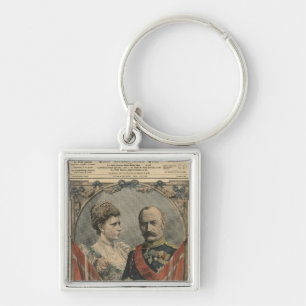 Guests of France, King Frederick VIII en Queen Sleutelhanger
