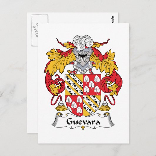 Guevara Family Crest Briefkaart (Voorkant / Achterkant)