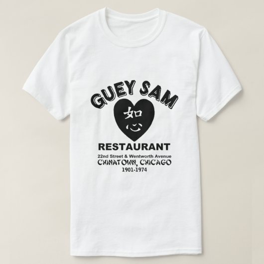 Guey Sam Restaurant, Chinatown, Chicago, IL T-shirt (Design voorkant)