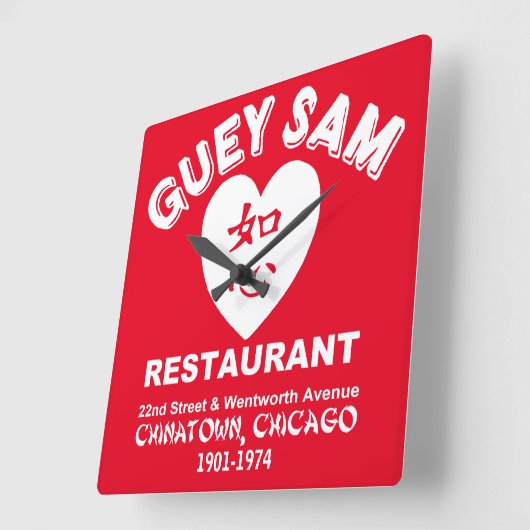 Guey Sam Restaurant, Chinatown, Chicago, IL Vierkante Klok (Hoek)
