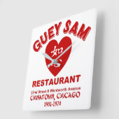 Guey Sam Restaurant, Chinatown, Chicago, IL Vierkante Klok (Hoek)
