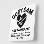 Guey Sam Restaurant, Chinatown, Chicago, IL Vierkante Klok (Hoek)