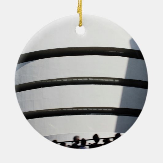 Guggenheim in NYC Keramisch Ornament (Achterkant)