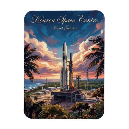 Guiana Ruimtevaartcentrum Frans-Guyana Magneet (Verticaal)