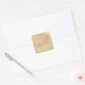 Guiana Vierkante Sticker (Envelop)