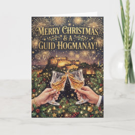 Guid Hogmanay Edinburgh Toast Kerstkaart Kaart