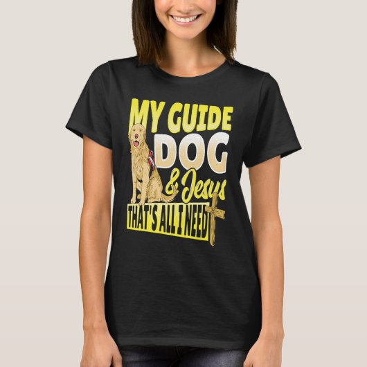 Guide Dog and Jesus Blindness T-shirt (Voorkant)