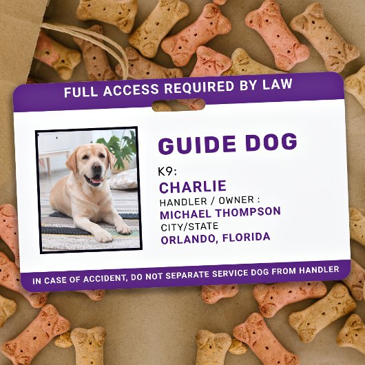 Guide Dog-ID - Aangepaste Eenvoudige Service Dog-f Badge
