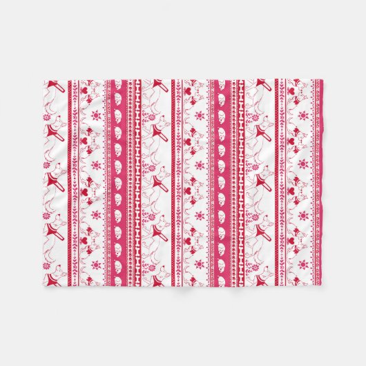 Guide Dog Tale Duitse Herder Patroon - Rood - Fleece Deken (Voorkant (Horizontaal))