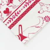 Guide Dog Tale Duitse Herder Patroon - Rood - Fleece Deken (Hoek)