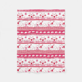 Guide Dog Tale Duitse Herder Patroon - Rood - Fleece Deken