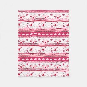 Guide Dog Tale Duitse Herder Patroon - Rood - Fleece Deken