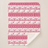 Guide Dog Tale Duitse Herder Patroon Rood Sherpa Deken (Voorkant)