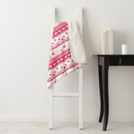 Guide Dog Tale Duitse Herder Patroon Rood Sherpa Deken