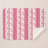 Guide Dog Tale Duitse Herder Patroon Rood Sherpa Deken (Voorkant (horizontaal))