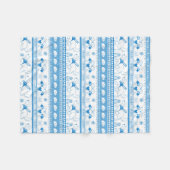 Guide Dog Tale Gouden Patroon - Blauw - Fleece Deken (Voorkant (Horizontaal))