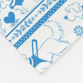 Guide Dog Tale Gouden Patroon - Blauw - Fleece Deken (Hoek)