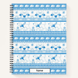 Guide Dog Tale Lab Patroon - Blauw - Notitieboek