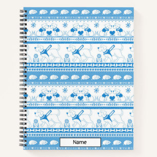 Guide Dog Tale Lab Patroon - Blauw - Notitieboek