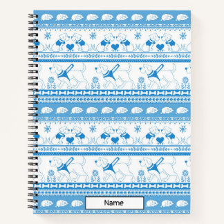 Guide Dog Tale Lab Patroon - Blauw - Notitieboek