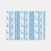 Guide Dog Tale Labs Patroon - Blauw - Fleece Deken (Voorkant (Horizontaal))