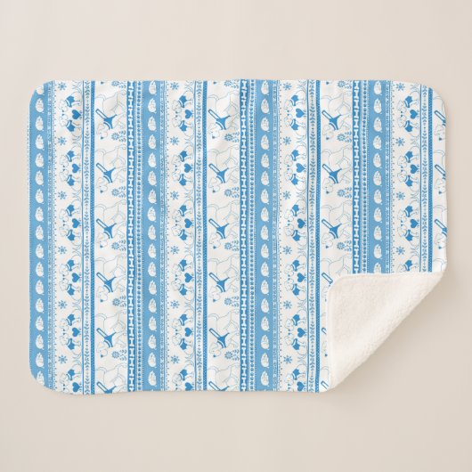 Guide Dog Tale Labs Patroon - Blauw - Sherpa Deken (Voorkant (horizontaal))